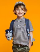 Skip Hop Spark Style Rocket nerezová láhev na vodu s brčkem 12 m+ 1 ks