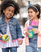Skip Hop Zoo Straw Bottle nerezová láhev na vodu s brčkem Unicorn 12 m+ 1 ks