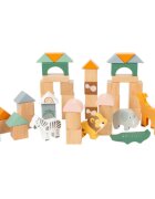 Small foot Wooden Building Blocks Safari aktivity hračka ze dřeva 12 m+ 50 ks