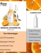 so!flow Sensual Shower Oil sprchový olej pro suchou pokožku Orange with Cardamom 400 ml