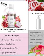 so!flow Smoothing Shower Shake sprchový gel pro všechny typy pokožky Pithaja & Pomegranate 400 ml