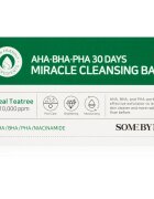 Some By Mi AHA∙BHA∙PHA 30 Days Miracle Cleansing Bar hydratační čisticí mýdlo pro mastnou a problematickou pleť 106 g