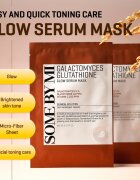 Some By Mi Galactomyces Glutathione Glow Serum Mask rozjasňující plátýnková maska pro citlivou a suchou pleť 22 g