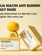 Some By Mi Yuja Niacin Anti Blemish Daily Mask rozjasňující plátýnková maska pro sjednocení barevného tónu pleti velké balení 30 ks