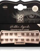 SOSU Cosmetics Hidden Agenda Undetectable Lashes trsové nalepovací řasy bez uzlíku 10mm Brown 16 ks