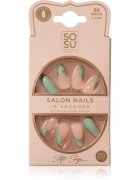 SOSU Cosmetics Salon Nails umělé nehty odstín Soft Sage 30 ks