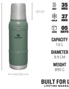 Stanley Artisan Thermal Bottle termoska Hammertone Green 1 ks