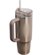 Stanley Quencher H2.O FlowState™ Fluted Tumbler nerezový tumbler s brčkem střední Pale Gold Shine 1 ks