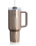 Stanley Quencher H2.O Fluted Tumbler nerezový tumbler s brčkem velký Pale Gold Shine 1 ks