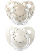 Suavinex Birdies Anatomical Silicone 6-18m dudlík Cream 2 ks