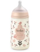 Suavinex Birdies Anticolic Baby Bottle kojenecká láhev Pink 270 ml