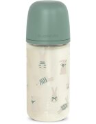 Suavinex Wonderland SX PRO +3 MF dětská láhev Green Rabbit 240 ml