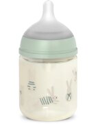 Suavinex Wonderland SX Pro Physiological Anti-Colic Glass skleněná kojenecká láhev +0 SF Green Bunny 120 ml
