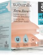 Suavinex Zero Zero Bottle Teat savička na láhev L Dense Flow 6 m+ 2 ks