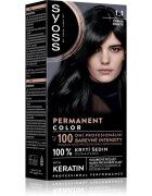 Syoss Permanent Color permanentní barva na vlasy odstín 1_1 Černý 1 ks