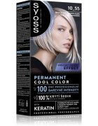 Syoss Permanent Cool Color permanentní barva na vlasy s chladným podtónem odstín 10_55 Ultra platinová blond 1 ks