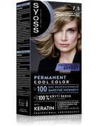 Syoss Permanent Cool Color permanentní barva na vlasy s chladným podtónem odstín 7_5 Přirozený popelavě plavý 1 ks