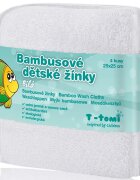 T-Tomi Bamboo Washcloth White mycí žínka 25x25 cm 4 ks