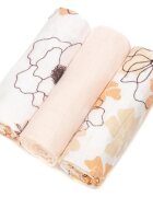 T-Tomi BIO Bamboo Diapers látkové pleny Flowers 70x70 cm 3 ks