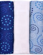T-Tomi BIO Bamboo Diapers látkové pleny Spirales 70x70 cm 3 ks