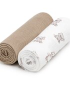 T-Tomi BIO Muslin Diapers látkové pleny Teddy 65x65 cm 2 ks