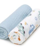 T-Tomi BIO Muslin Diapers látkové pleny Traffic 65x65 cm 2 ks