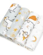 T-Tomi Cloth Diapers Unicorns látkové pleny 76x76 cm 4 ks