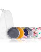 T-Tomi Make-up Removal Pads Set Soft 1 Week pratelné odličovací tampony COLOUR + Laundry Wash Bag 7 ks