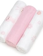 T-Tomi TETRA Cloth Diapers HIGH QUALITY látkové pleny Bunnies 70x70 cm 3 ks