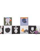 Taf Toys Pram Book Urban Garden kontrastní edukativní knížka 1 ks
