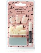 Technic Cosmetics False Nails Short Square umělé nehty s lepidlem 48 ks