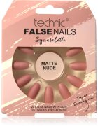 Technic Cosmetics False Nails Sqarletto umělé nehty Matte Nude 24 ks
