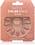 Technic Cosmetics False Nails Stiletto umělé nehty Winter Rose 24 ks