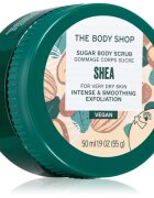 The Body Shop Shea Body Scrub cukrový tělový peeling s bambuckým máslem 50 ml