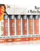 theBalm Meet Matt(e) Hughes X Ms. Nude York sada tekutých rtěnek s matným efektem