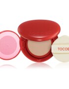 TOCOBO Apple Dewy Fit Cushion dlouhotrvající make-up v houbičce SPF 50+ odstín 21W Vanilla 15 g