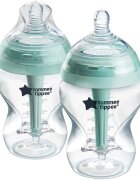 Tommee Tippee Advanced Anti-Colic samosterilizační kojenecká láhev anti-colic Slow Flow 0m+ 2x260 ml