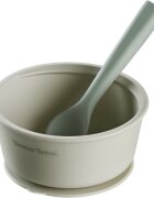 Tommee Tippee EasiStick™ Silicone Bowl & Spoon silikonová miska s přísavkou 4m+ Green 1 ks