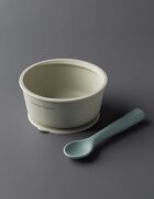 Tommee Tippee EasiStick™ Silicone Bowl & Spoon silikonová miska s přísavkou 4m+ Green 1 ks