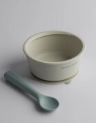 Tommee Tippee EasiStick™ Silicone Bowl & Spoon silikonová miska s přísavkou 4m+ Green 1 ks