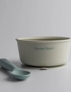 Tommee Tippee EasiStick™ Silicone Bowl & Spoon silikonová miska s přísavkou 4m+ Green 1 ks