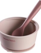 Tommee Tippee EasiStick™ Silicone Bowl & Spoon silikonová miska s přísavkou 4m+ Pink 1 ks