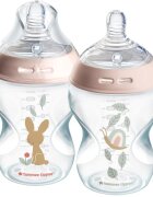 Tommee Tippee Natural Start Anti-Colic kojenecká láhev Slow Flow 0m+ 2x260 ml