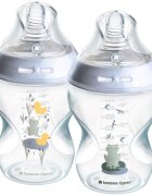 Tommee Tippee Natural Start Anti-Colic kojenecká láhev Slow Flow 0m+ Frog 2x260 ml