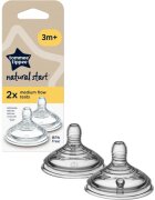 Tommee Tippee Natural Start Anti-Colic Teat savička na láhev Medium Flow 3 m+ 2 ks