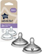 Tommee Tippee Natural Start Anti-Colic Teat savička na láhev Slow Flow 0m+ 2 ks