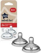 Tommee Tippee Natural Start Anti-Colic Teat savička na láhev Thick Feed 6m+ 2 ks