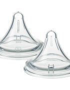 Tommee Tippee Natural Start Deep Latch Teats trojúhelníková savička na lahev rychlý průtok 2 ks