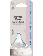 Tommee Tippee Natural Start Deep Latch Teats trojúhelníková savička na lahev rychlý průtok 2 ks
