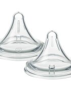 Tommee Tippee Natural Start Deep Latch Teats trojúhelníková savička na lahev střední průtok 2 ks